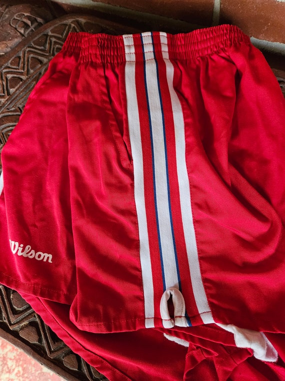 1980's Swim Trunks Men's Athletic Wilson Shorts - image 9