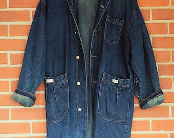 Long Denim Coat - Etsy