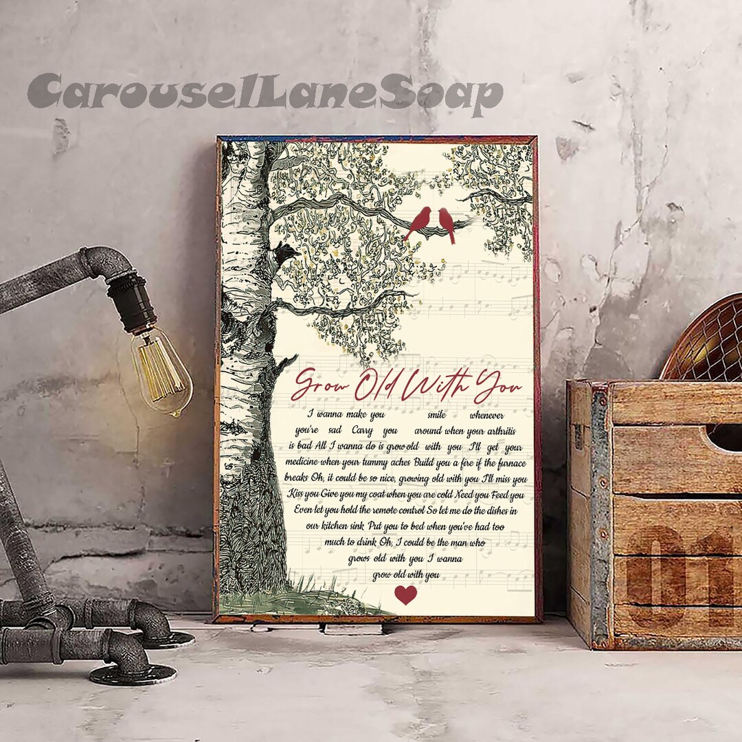 Adam Sandler Growing Old With You Lyrics Adam Sandler Grow Old With You Lyrics Poster Adam Sandler - Etsy