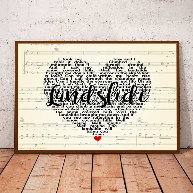 Landslide Stevie Nicks Lyrics Poster Stevie Nicks Album Music - Etsy
