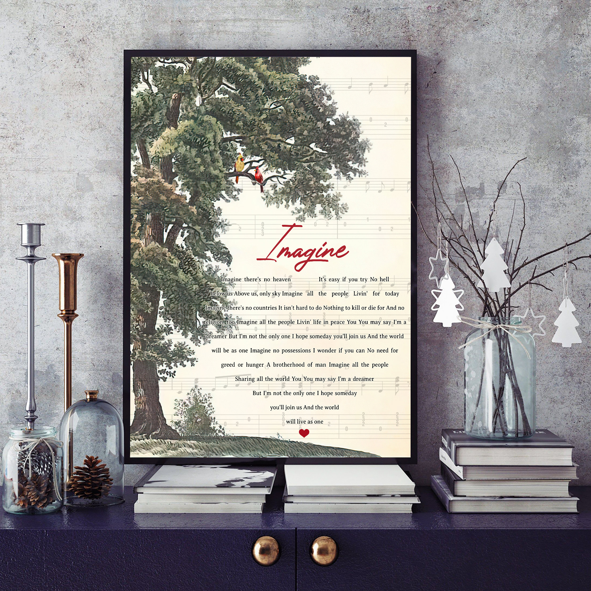 John Lennon Imagine Lyrics Poster Imagine John Lennon Poster John Lennon Imagine Lyrics Poster Imagine John Lennon Poster