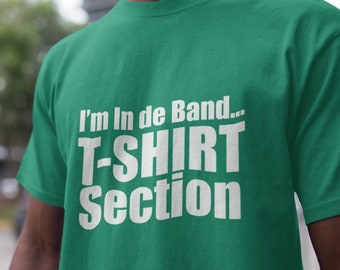 Camiseta de carnaval caribeño, camiseta divertida de cultura caribeña con la frase "Estoy en la banda", camiseta de fiesta de soca, camiseta caribeña de soca unisex