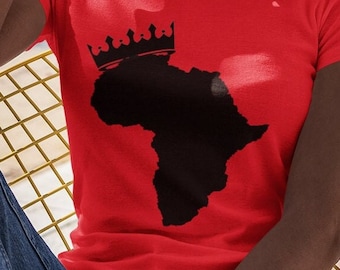 Map of Africa Shirt for Melanin Black Women T Shirt of Africa Proud Black Queen Map Tshirt for Nubian Sistas Black History Month Gift