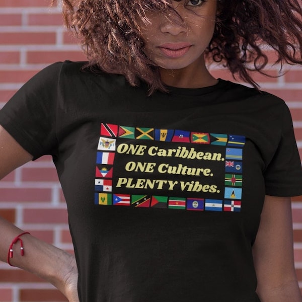 One Caribbean One Culture Plenty Vibes, Island Shirting for Carnival Time, Caribbean Tripping Tee, Islander Shirt Vintage Caribbean Shirt