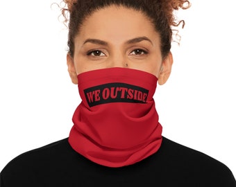 Neck Gaiters for Women Men, Face Bandana, Red Multifunction Headband, Solid Colors Gaiter, Face Kerchief, Face Protector for Dutty Jouvert