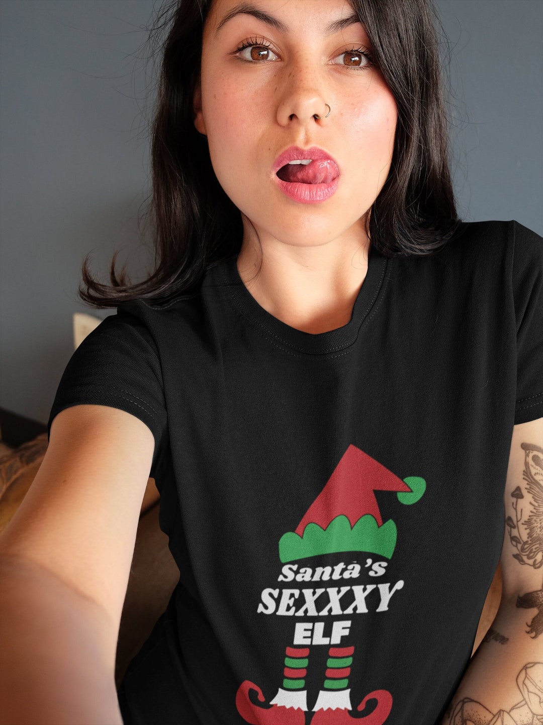 Sexy Elf Christmas Elf Shirts Elf Personality Shirt Xmas Etsy 