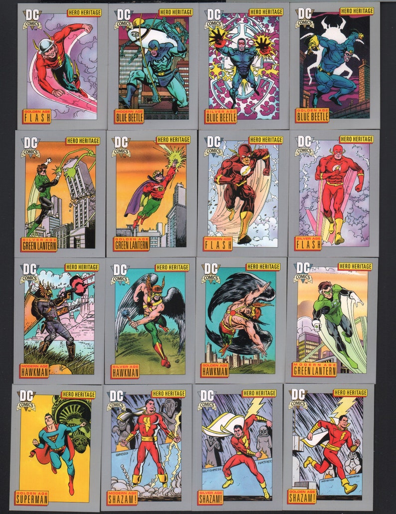 1991 DC Comics Complete 180 Trading Card Set Near Mint / Mint Etsy