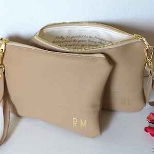 Clutch personalizado con letra personalizada, idea de regalo para tu mejor amiga, mensaje oculto para un ser querido