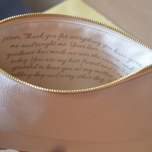 Personalisiertes Geschenk für Mama, benutzerdefinierte Nachricht Armband, Foto Futter Clutch, Muttertagsgeschenk, Mutter der Braut Geschenk