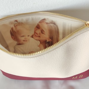 Photo clutch bag, Gift for mom from daughter, Mother of the bride gift, Personalized wedding bag