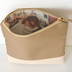 Foldover Clutch with Picture Lining, Photo Clutch Purse, Gift for Mom, Mother of the Groom Gift, Keepsake Gift