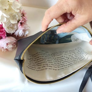 Custom Clutch with Photo and Message, Gift for Mom, Mother of the Bride Gift, Personalized Gift for Wedding Day, Custom Photo Purse