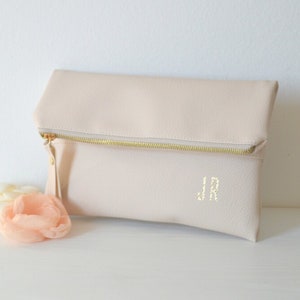 Personalized Bridesmaid Gift, Wedding Clutch Bag, Purse with Initials, Birthday Gift