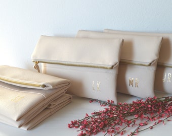 Wedding Clutch Purses for Every Wedding Style / Bridesmaid Gifts / Set of 5 Clutches in Cream Color