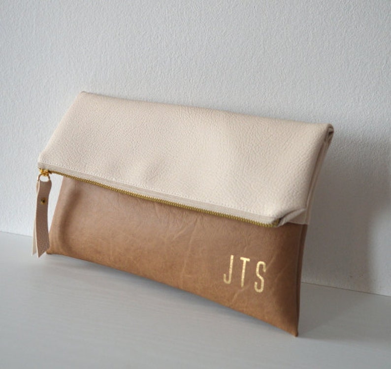 Colorblock Clutch, Monogram Clutch Purse, Evening Clutch Bag, Bridesmaid Gift, Wedding Accessory image 1