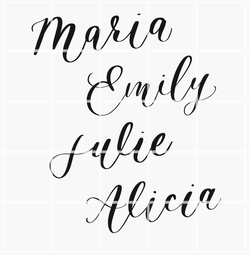 Handlettered Calligraphy Name SVG | PNG - Etsy