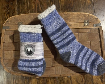 Blue Thermal Socks in Alpaca wool