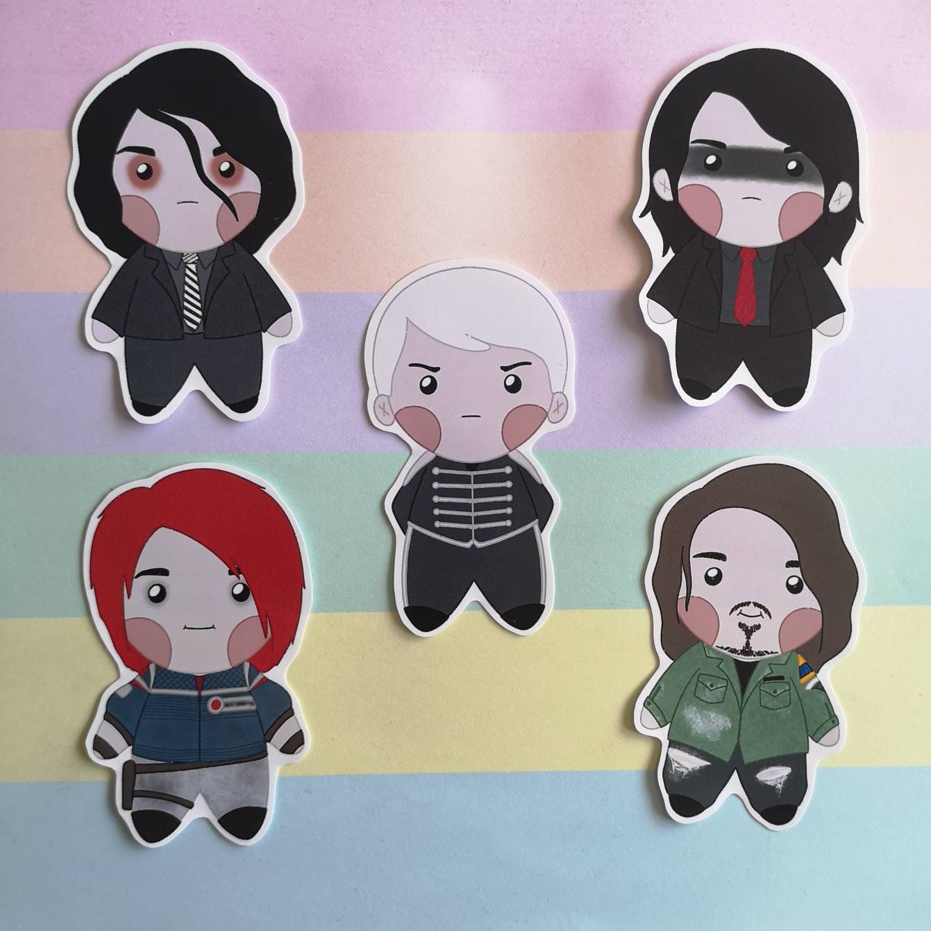 Cute Kawaii My Chemical Romance Gerard Way Eras Chibi Stickers Etsy