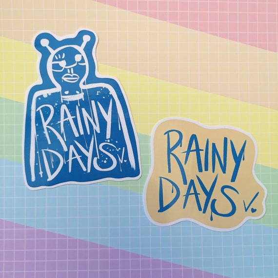 Cute Kawaii Bangtan Rainy Days Painting Kim Taehyung V 