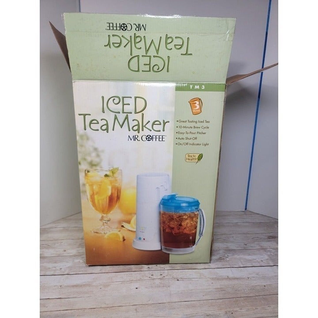 NEW Vintage Mr. Coffee 3 Quart Iced Tea Maker TM3 Open Box Sunbeam 2003