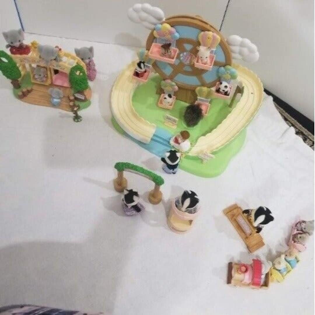 Calico Critters Nursery Ferris Wheel Swing Train HTF Rides BABIES ...