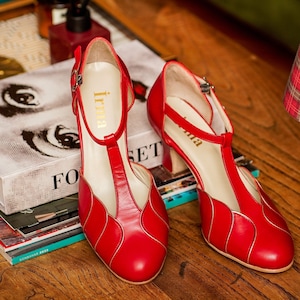 Wide Fit Red Shoes Womens Etsy UK