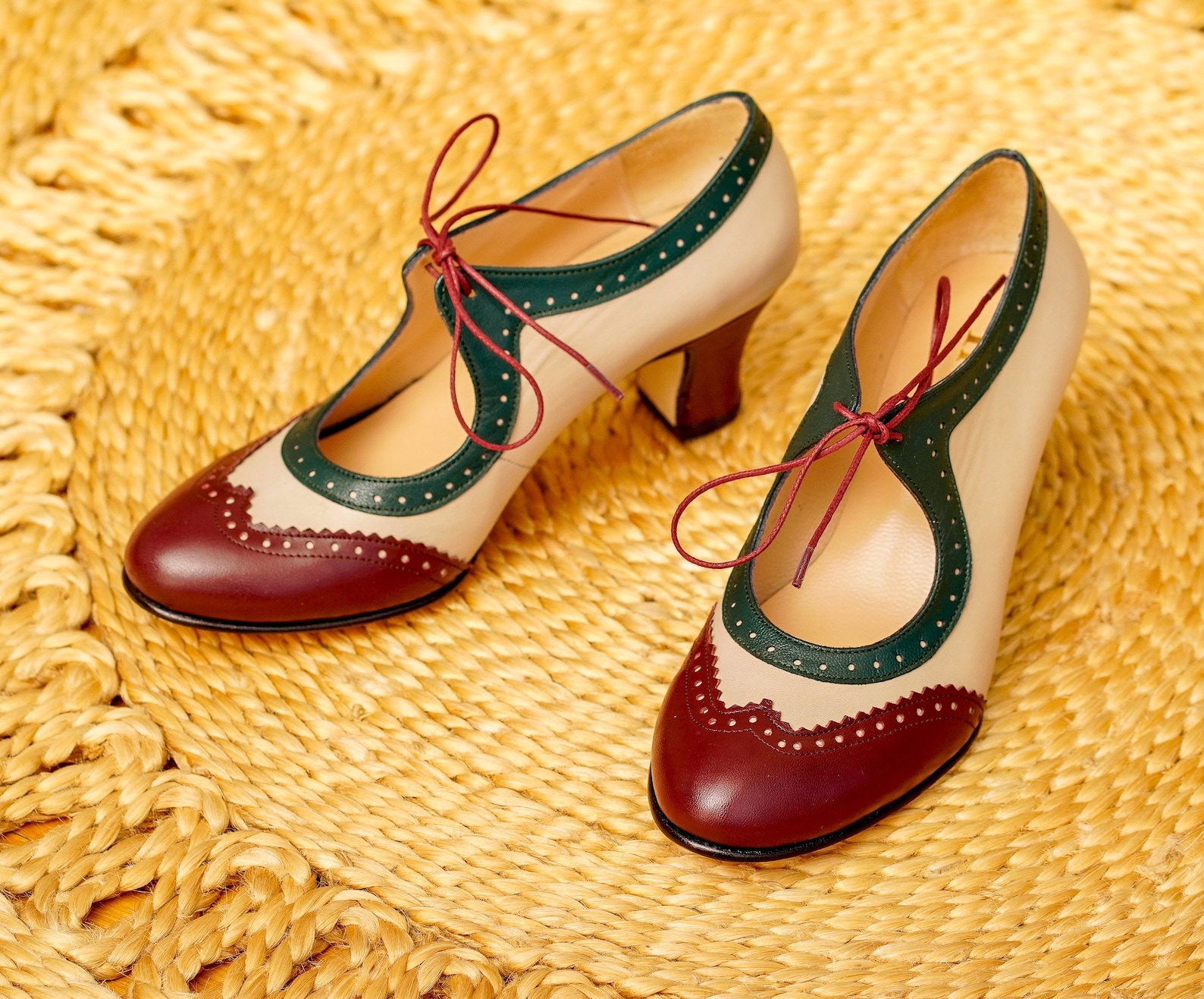 Vintage Inspired Genuine Leather Retro Women Shoes Swing - Etsy