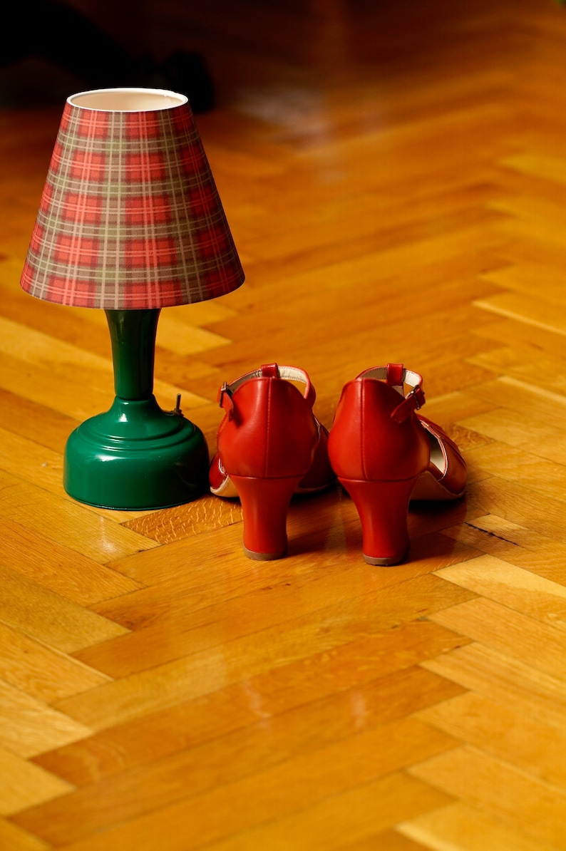 Vintage inspirierte, Echtleder, Handgemachte Retro Frauen Schuhe, Rote Schuhe, Swing Tanzschuhe, Swing Schuhe, 50er Jahre Schuhe, 70er Jahre Rote Schuhe Bild 5