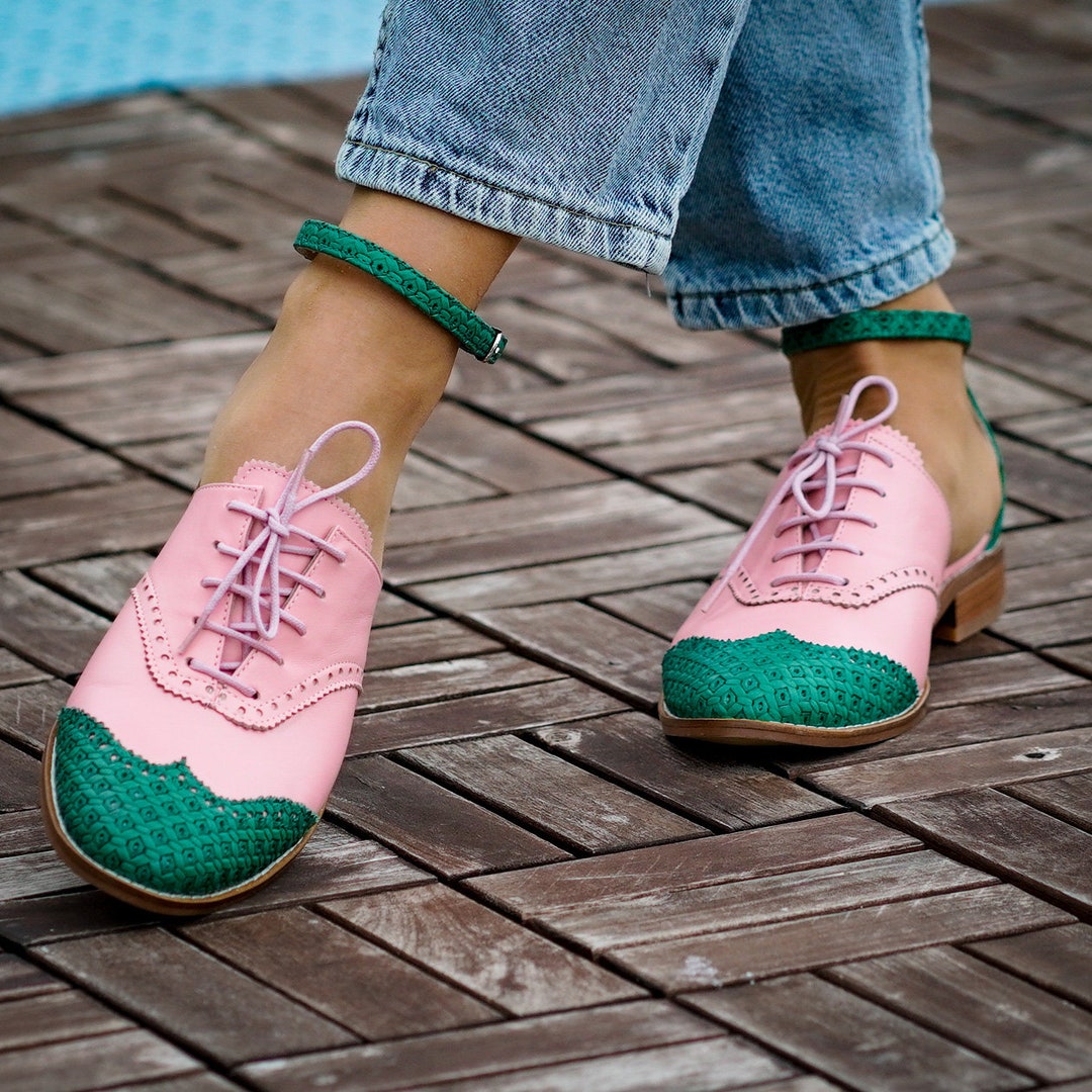 ローファー・オックスフォード SANTONI Women Laced up Shoes WUYA71436TISSWKAP10 PINK Modello Pinkpinko - Pink Lace-Up Oxfords Dress Shoes