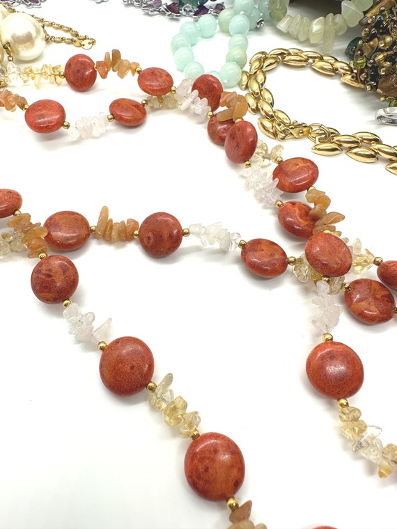 Vintage Louis Stern carnelian necklace - image 2