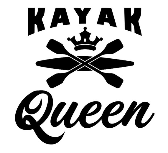 Kayak Queen Decal in 6 and 10 Inch Sizes Etsy