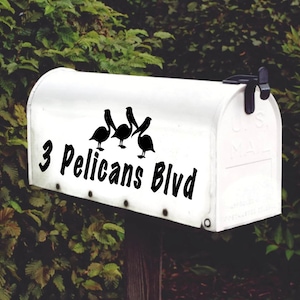 Pelican Mailbox Decal Set of 2 v2