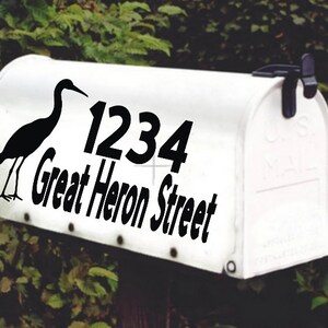 Heron Mailbox Decal Gift Set of 2