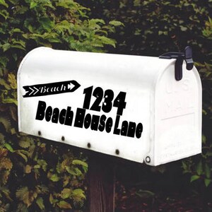 Beachy Mailbox Decal Sticker Set of 2