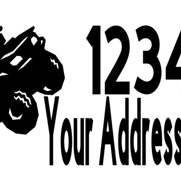 ATV Rider Four Wheeler Mailbox Decal Set of 2