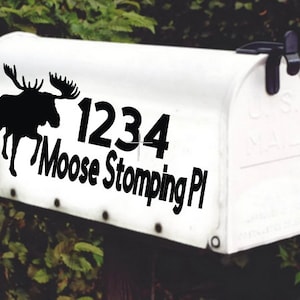 Moose Mailbox Decal Outdoor Decor Set of 2