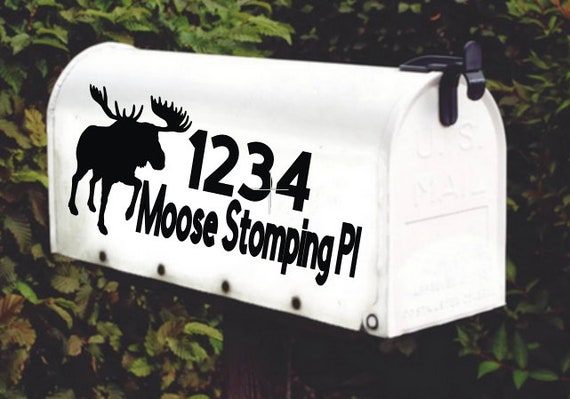 Moose Mailbox Decal Outdoor Decor Set Of 2 Etsy