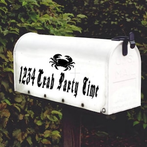 Crab Mailbox Decal v2 Crab Lovers Gift Set of 2
