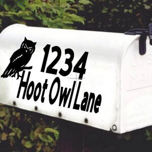 Owl Mailbox Decal Gift Set of 2