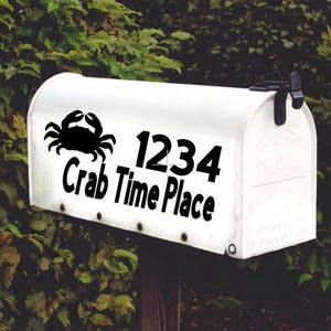 Crab Mailbox Decal Crab Lovers Gift Set of 2