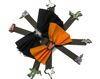 Halloween Napkin Rings Set of 10 Made with Heavy Duty Cardstock in a Variety of Spooky Designs