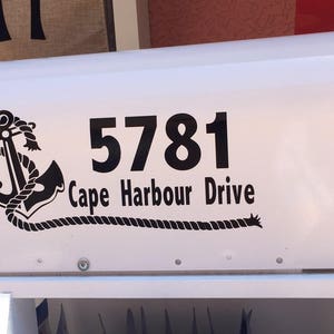 Nautical Anchor Mailbox Decal  Set of 2