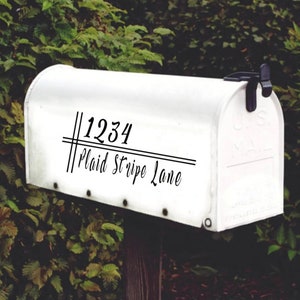 Stripe Mailbox Decal Decor Set of 2
