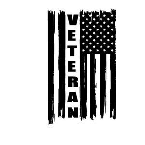 Veteran Flag Vinyl Mailbox Address Decal Set of 2