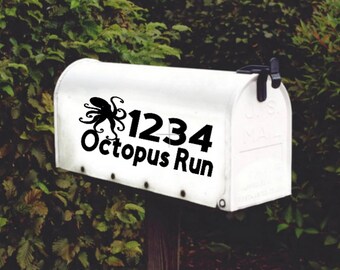 Octopus Mailbox Decal Outdoor Decor Set of 2