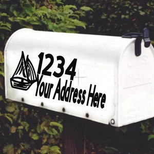 Sailboat Mailbox Decal Gift Set of 2