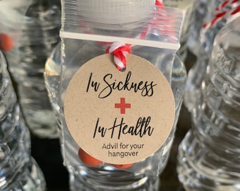 In Sickness + In Health // Hangover Wedding Favor Tags