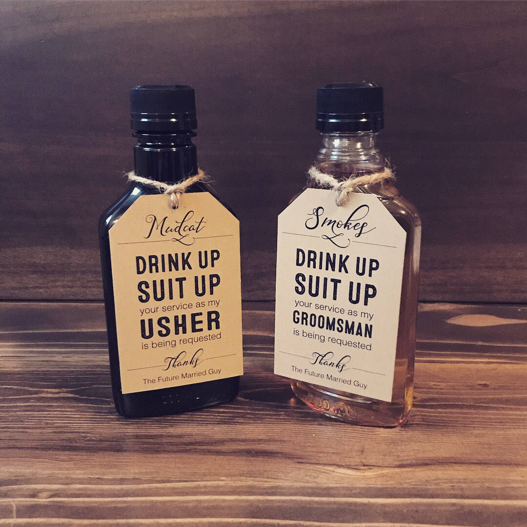 Personalized Groomsmen Bottle Tags