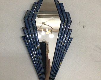 Art Deco decorative mirror, large,  50 cm's(20") x 22 cm's (9")