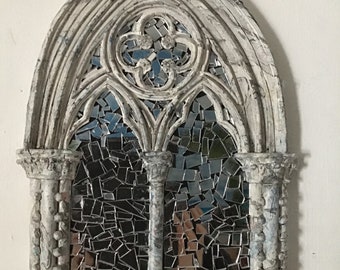Gothic arch mirror  handcrafted picture art U.K Artist design art